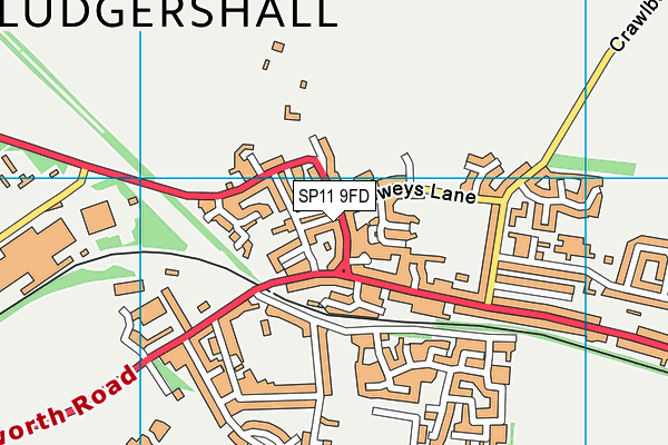 SP11 9FD map - OS VectorMap District (Ordnance Survey)