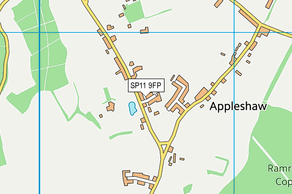 SP11 9FP map - OS VectorMap District (Ordnance Survey)