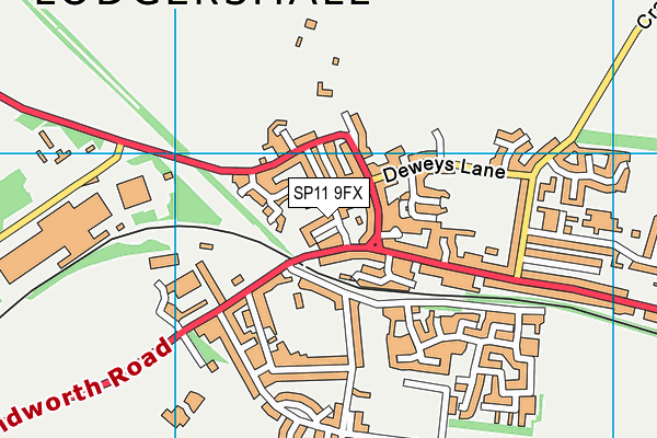 SP11 9FX map - OS VectorMap District (Ordnance Survey)