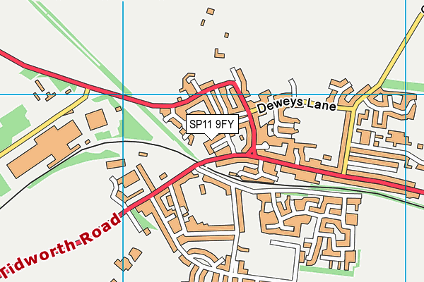SP11 9FY map - OS VectorMap District (Ordnance Survey)