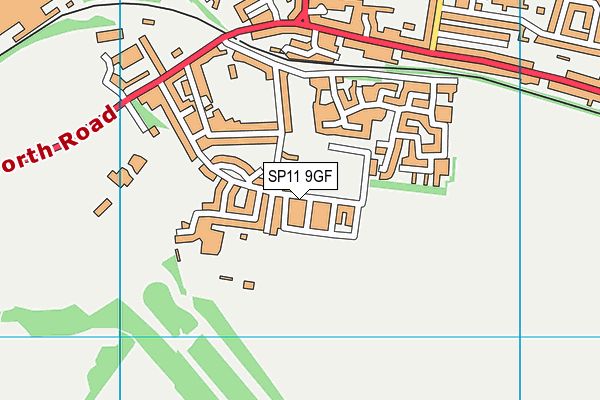 SP11 9GF map - OS VectorMap District (Ordnance Survey)