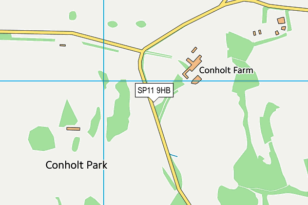 SP11 9HB map - OS VectorMap District (Ordnance Survey)