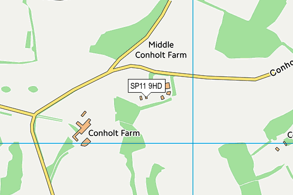 SP11 9HD map - OS VectorMap District (Ordnance Survey)