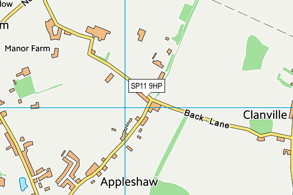 SP11 9HP map - OS VectorMap District (Ordnance Survey)