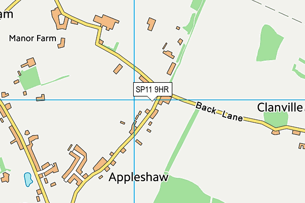 SP11 9HR map - OS VectorMap District (Ordnance Survey)