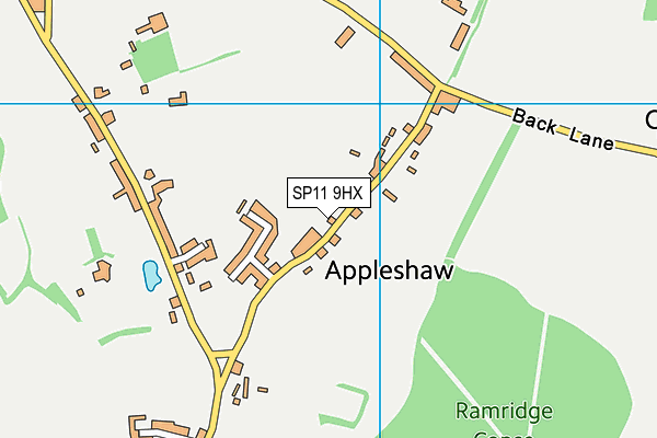 SP11 9HX map - OS VectorMap District (Ordnance Survey)