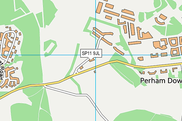 SP11 9JL map - OS VectorMap District (Ordnance Survey)