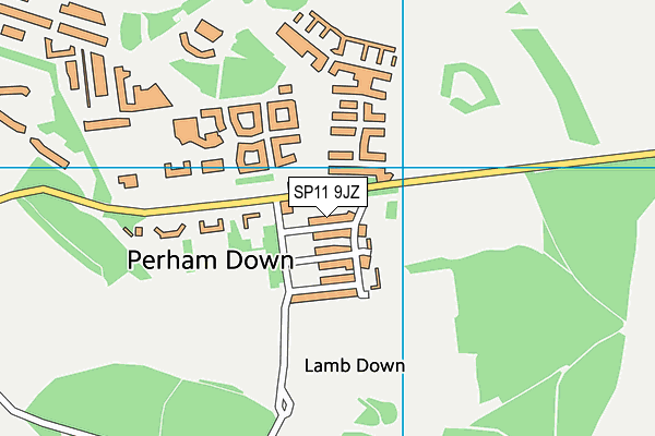 SP11 9JZ map - OS VectorMap District (Ordnance Survey)