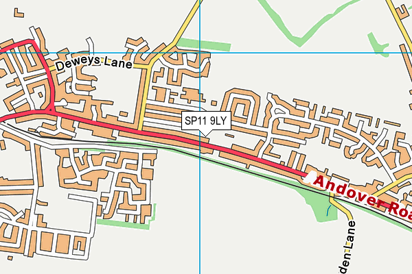 SP11 9LY map - OS VectorMap District (Ordnance Survey)