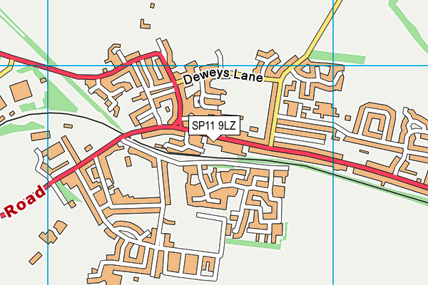 SP11 9LZ map - OS VectorMap District (Ordnance Survey)