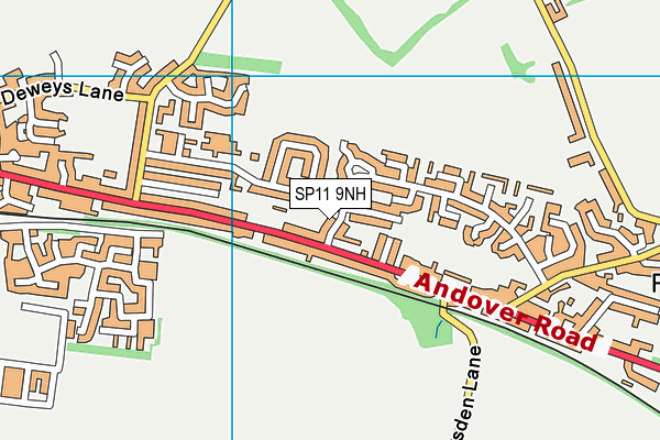 SP11 9NH map - OS VectorMap District (Ordnance Survey)