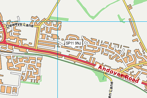 SP11 9NJ map - OS VectorMap District (Ordnance Survey)