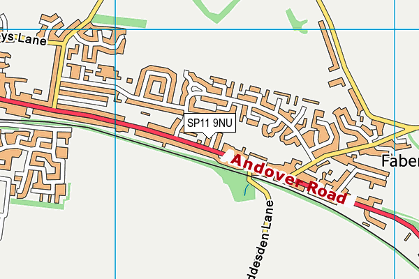 SP11 9NU map - OS VectorMap District (Ordnance Survey)