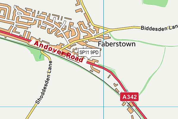 SP11 9PD map - OS VectorMap District (Ordnance Survey)