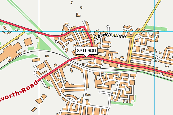 SP11 9QD map - OS VectorMap District (Ordnance Survey)