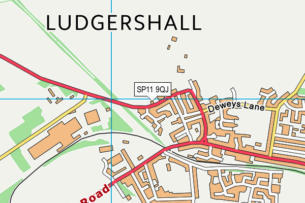 SP11 9QJ map - OS VectorMap District (Ordnance Survey)