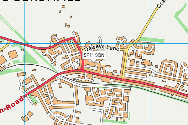 SP11 9QN map - OS VectorMap District (Ordnance Survey)
