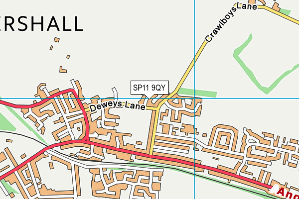 SP11 9QY map - OS VectorMap District (Ordnance Survey)