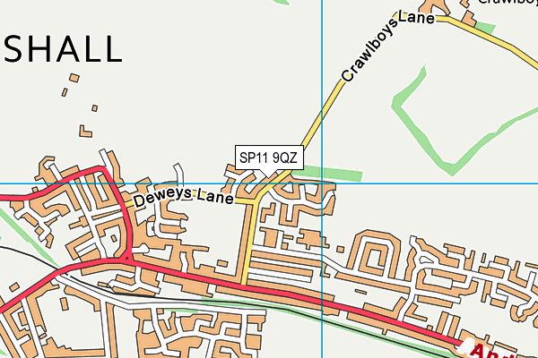 SP11 9QZ map - OS VectorMap District (Ordnance Survey)