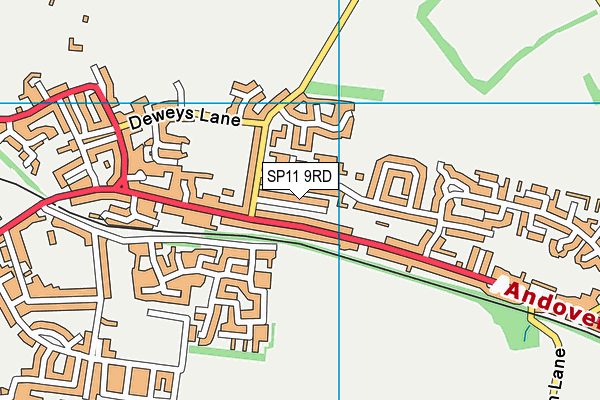 SP11 9RD map - OS VectorMap District (Ordnance Survey)