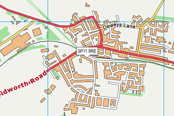 SP11 9RE map - OS VectorMap District (Ordnance Survey)