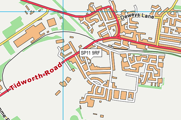 SP11 9RF map - OS VectorMap District (Ordnance Survey)