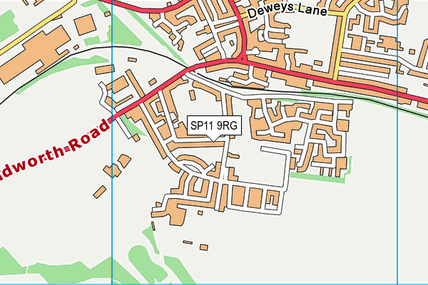 SP11 9RG map - OS VectorMap District (Ordnance Survey)