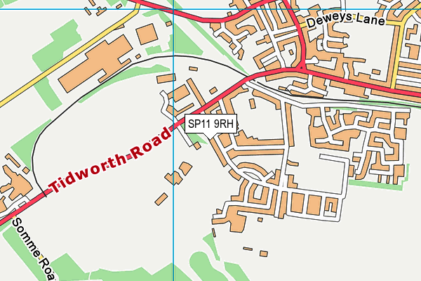 SP11 9RH map - OS VectorMap District (Ordnance Survey)