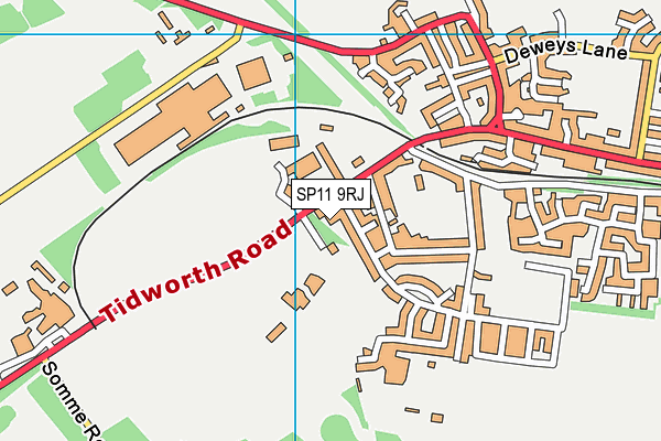 SP11 9RJ map - OS VectorMap District (Ordnance Survey)