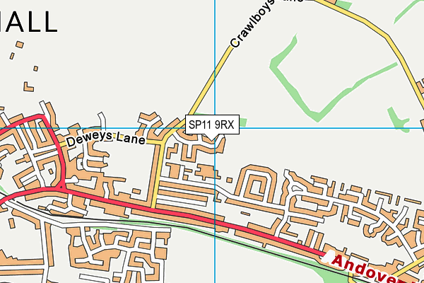 SP11 9RX map - OS VectorMap District (Ordnance Survey)