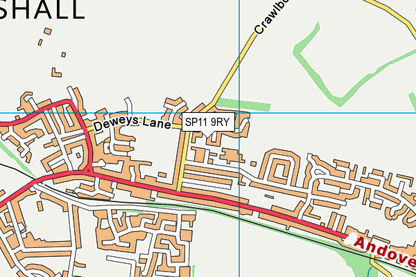 SP11 9RY map - OS VectorMap District (Ordnance Survey)