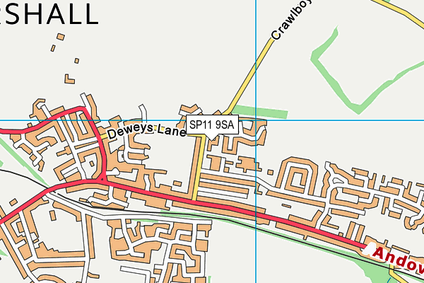 SP11 9SA map - OS VectorMap District (Ordnance Survey)