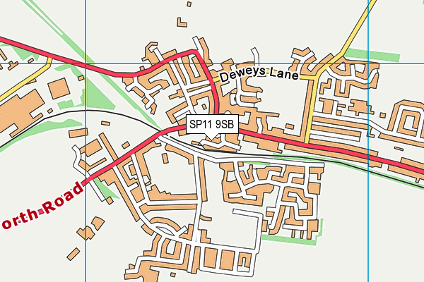 SP11 9SB map - OS VectorMap District (Ordnance Survey)