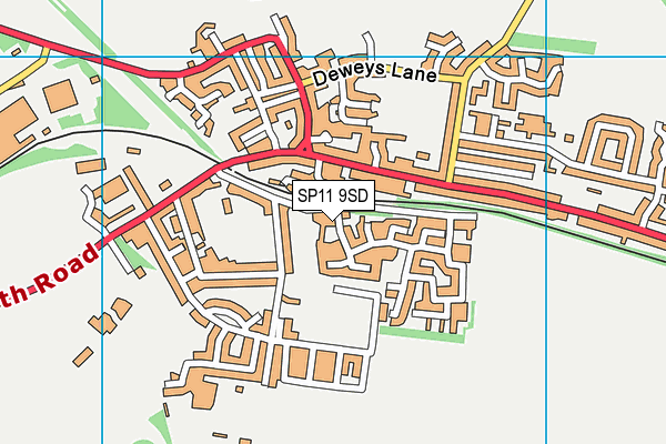 SP11 9SD map - OS VectorMap District (Ordnance Survey)
