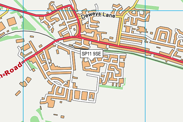 SP11 9SE map - OS VectorMap District (Ordnance Survey)