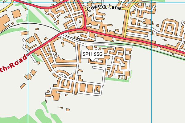 SP11 9SG map - OS VectorMap District (Ordnance Survey)