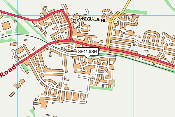 SP11 9SH map - OS VectorMap District (Ordnance Survey)