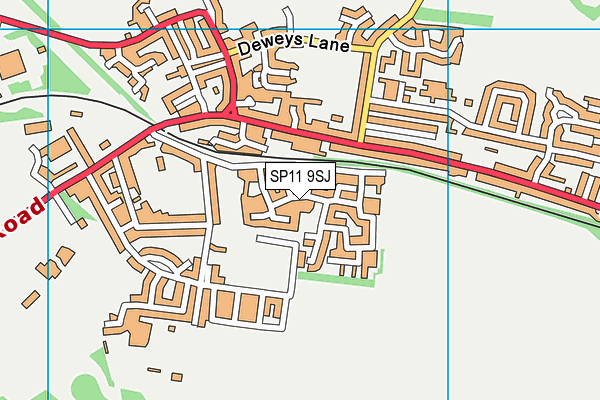 SP11 9SJ map - OS VectorMap District (Ordnance Survey)