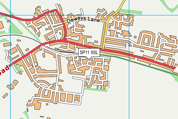 SP11 9SL map - OS VectorMap District (Ordnance Survey)