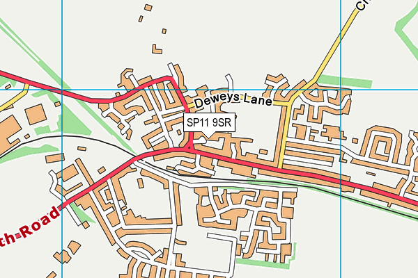 SP11 9SR map - OS VectorMap District (Ordnance Survey)
