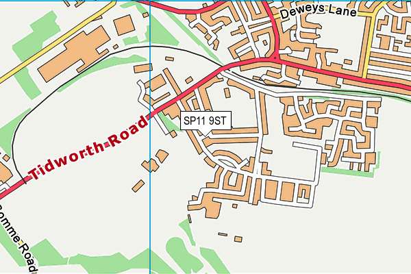 SP11 9ST map - OS VectorMap District (Ordnance Survey)