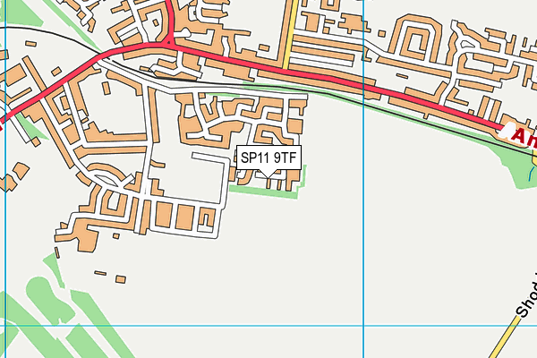 SP11 9TF map - OS VectorMap District (Ordnance Survey)