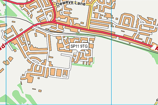 SP11 9TG map - OS VectorMap District (Ordnance Survey)