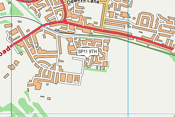 SP11 9TH map - OS VectorMap District (Ordnance Survey)