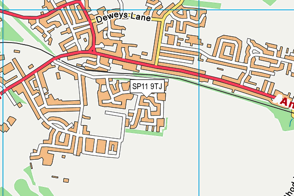 SP11 9TJ map - OS VectorMap District (Ordnance Survey)