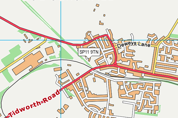 SP11 9TN map - OS VectorMap District (Ordnance Survey)