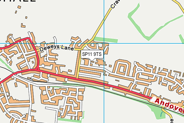 SP11 9TS map - OS VectorMap District (Ordnance Survey)