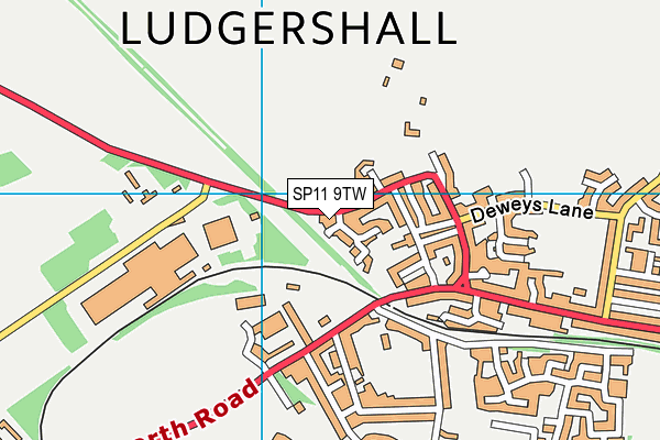 SP11 9TW map - OS VectorMap District (Ordnance Survey)