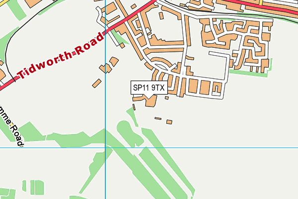 SP11 9TX map - OS VectorMap District (Ordnance Survey)
