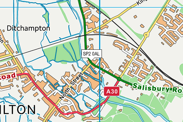 SP2 0AL map - OS VectorMap District (Ordnance Survey)